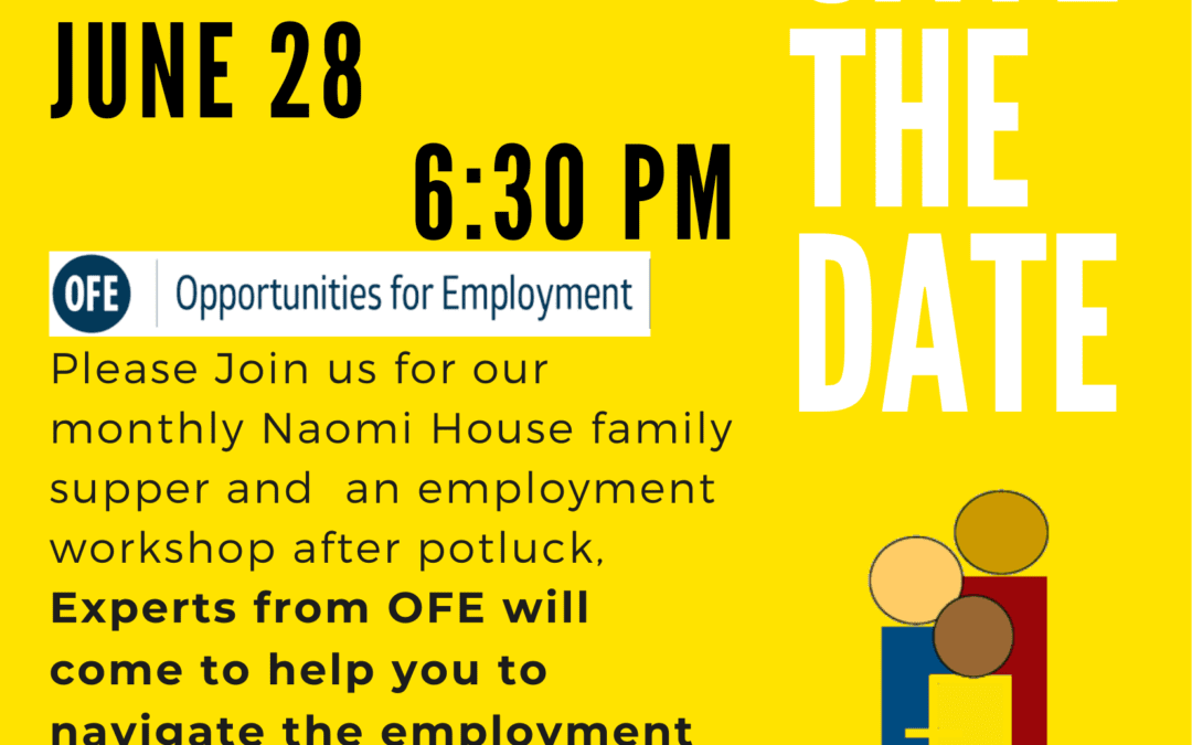 Potluck and Employment Workshop on June 28th @ 6:30pm!